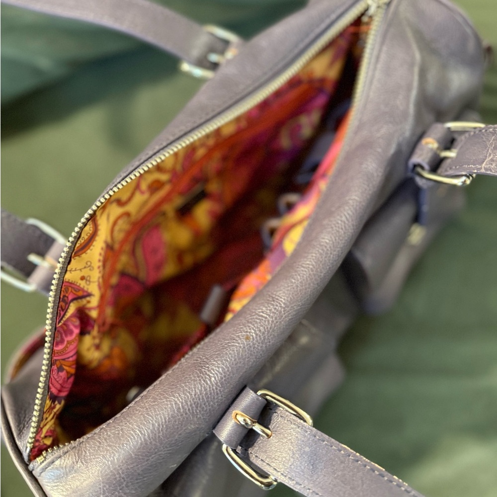 Lavender Leather Handbag by MAXX New York - Picture 3 of 8